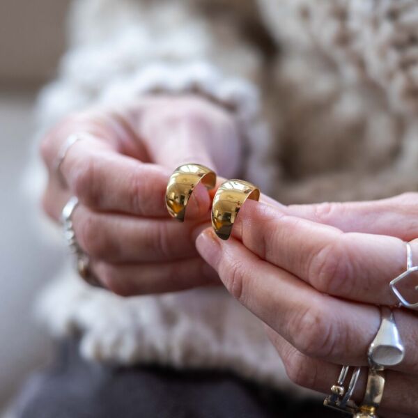 Kolczyki srebrne pozłacane