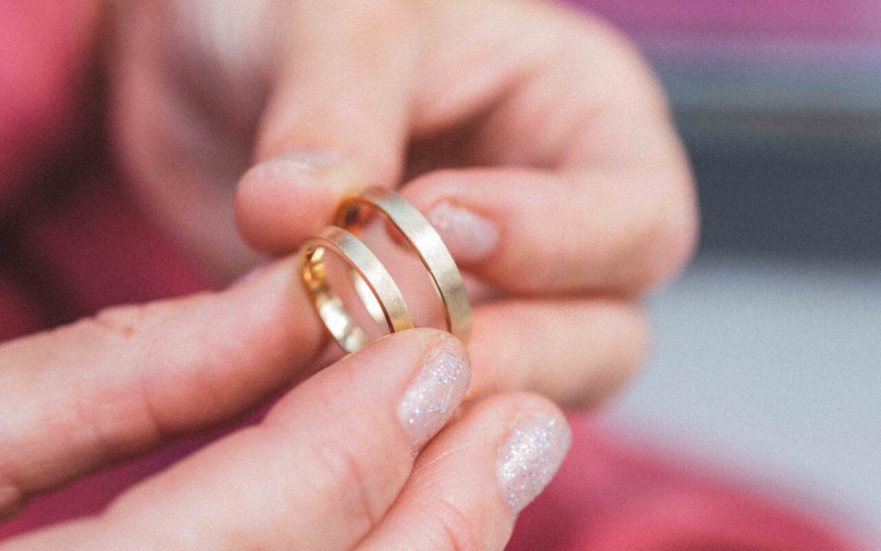 Obrączki ślubne satynowe