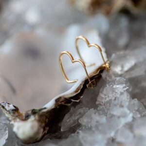 Kolczyki ramka w kształcie serca - zdjęcie 2