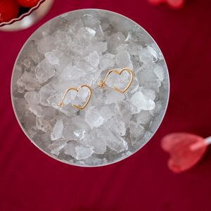 Kolczyki ramka w kształcie serca