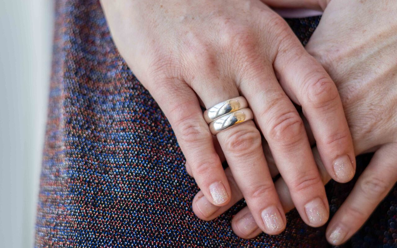 Obrączka owalna gładka