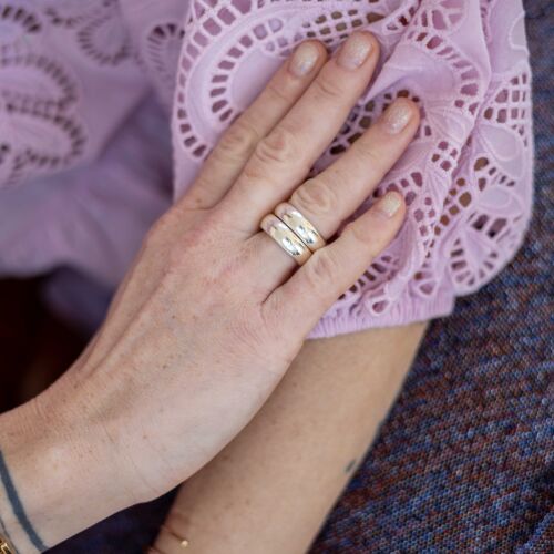 Obrączka owalna gładka