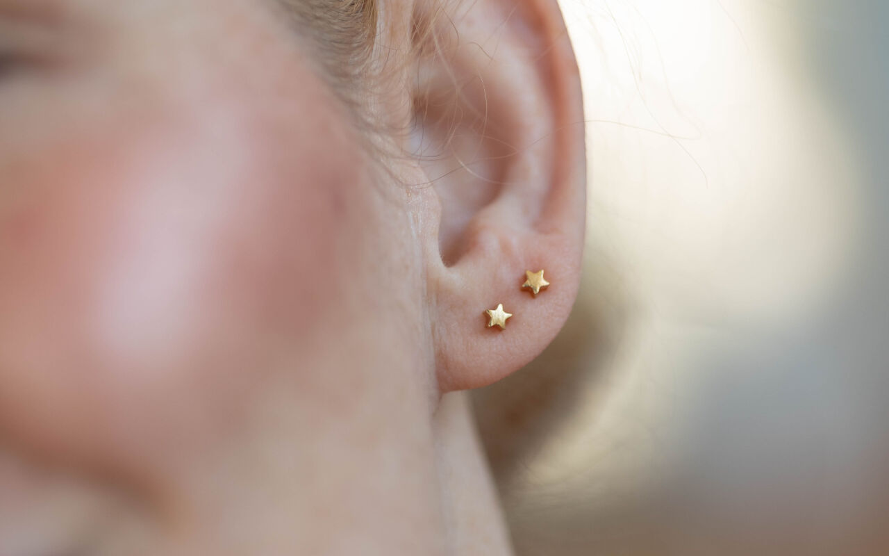 Kolczyki mini gwiazdki na sztyft
