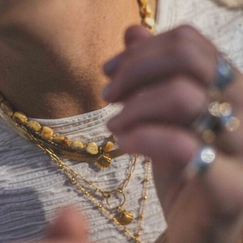 Naszyjnik z bursztynu naturalnego i turmalinu