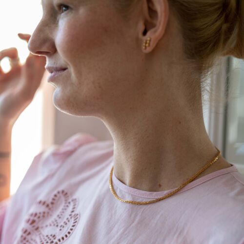 Naszyjnik pleciony typu kłos