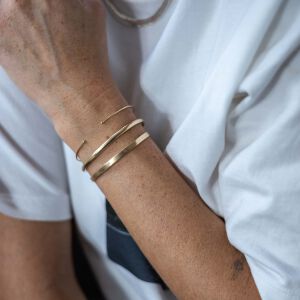 Bransoletka otwarta z kuleczkami - zdjęcie 1