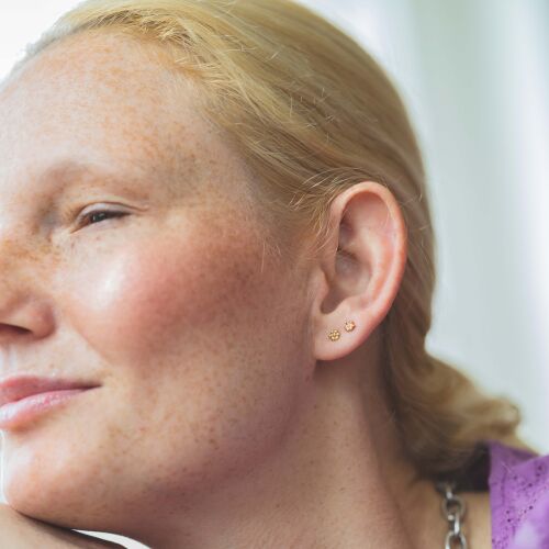 Kolczyki mini kwiatki