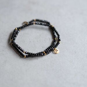Bransoletka z czarnych turmalinów