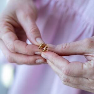 Kolczyki patyki z kulek - zdjęcie 4