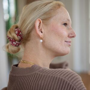 Kolczyki perły na haczyku z kuleczkami - zdjęcie 4