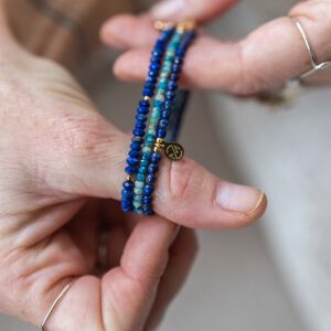 Komplet bransoletek z niebieskich kamieni naturalnych - zdjęcie 1