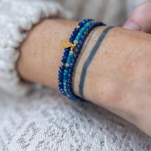 Komplet bransoletek z niebieskich kamieni naturalnych - zdjęcie 3