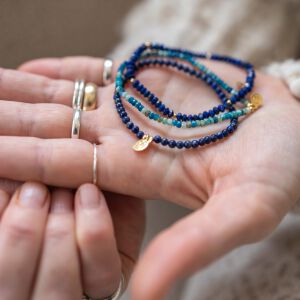 Komplet bransoletek z niebieskich kamieni naturalnych - zdjęcie 6