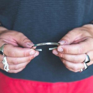 Męska bransoleta płaska gładka - zdjęcie 1