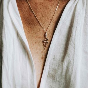 Złota zawieszka żmija No.1 - zdjęcie 3