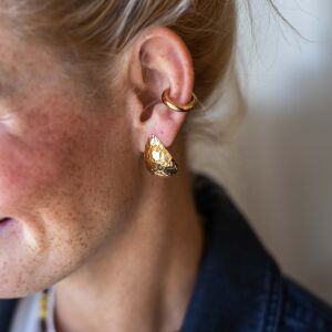 Kolczyki gruszki młotkowane na sztyfcie