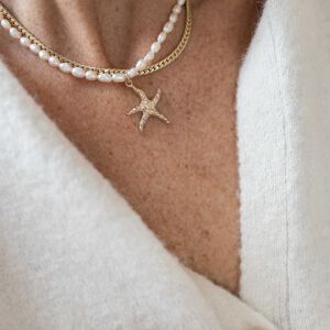 Perłowy naszyjnik z rozgwiazdą