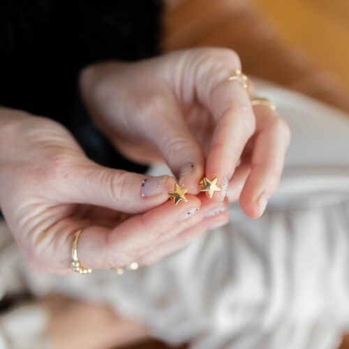 Kolczyki gwiazdki na sztyft