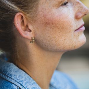 Złote kolczyki winogrona