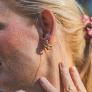 Złote kolczyki winogrona - zdjęcie 1