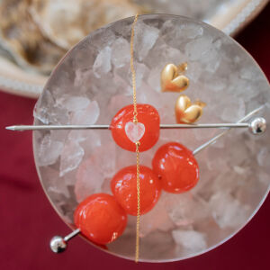 Kolczyki smukłe serca na sztyft - zdjęcie 4