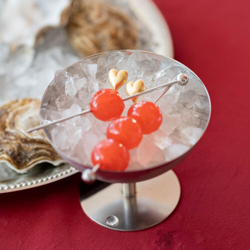 Kolczyki smukłe serca na sztyft