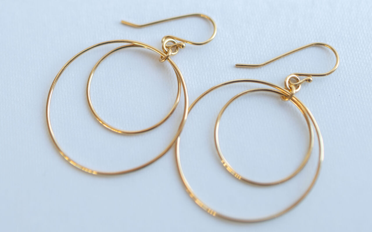 Kolczyki koła na biglu