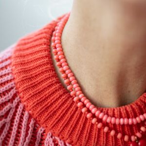 Naszyjnik z różowego korala - zdjęcie 3