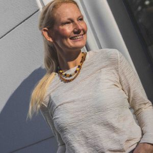 Naszyjnik z miodowym bursztynem - zdjęcie 6