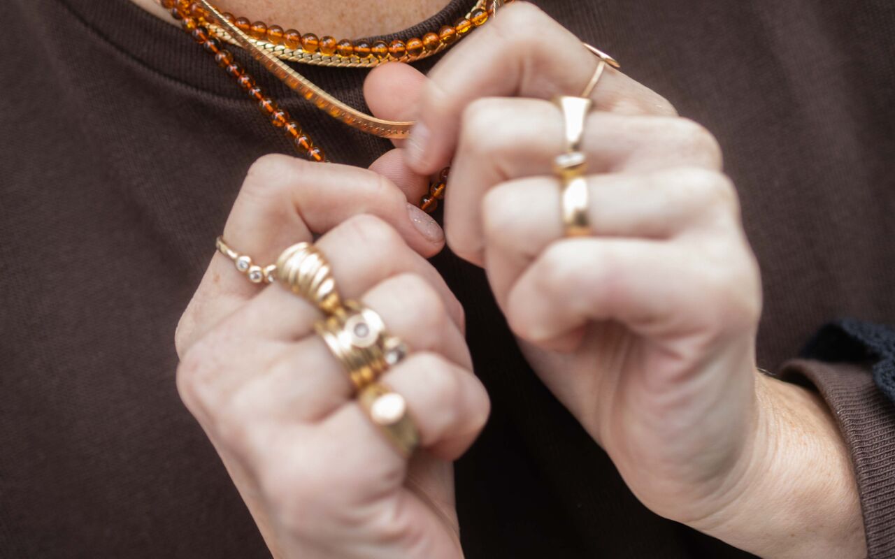 Naszyjnik z miodowym bursztynem