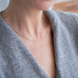 Łańcuszek o dużych płaskich oczkach - zdjęcie 1