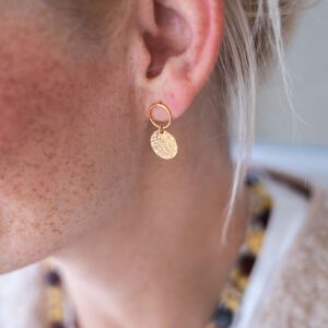 Kolczyki z młotkowanymi blaszkami - zdjęcie 2