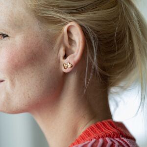 Kolczyki serca pełne na sztyft - zdjęcie 3