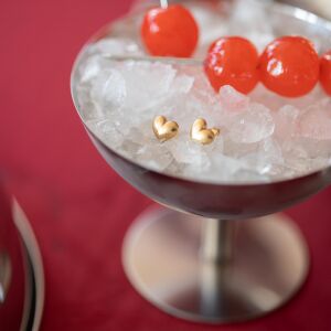 Kolczyki serca pełne na sztyft