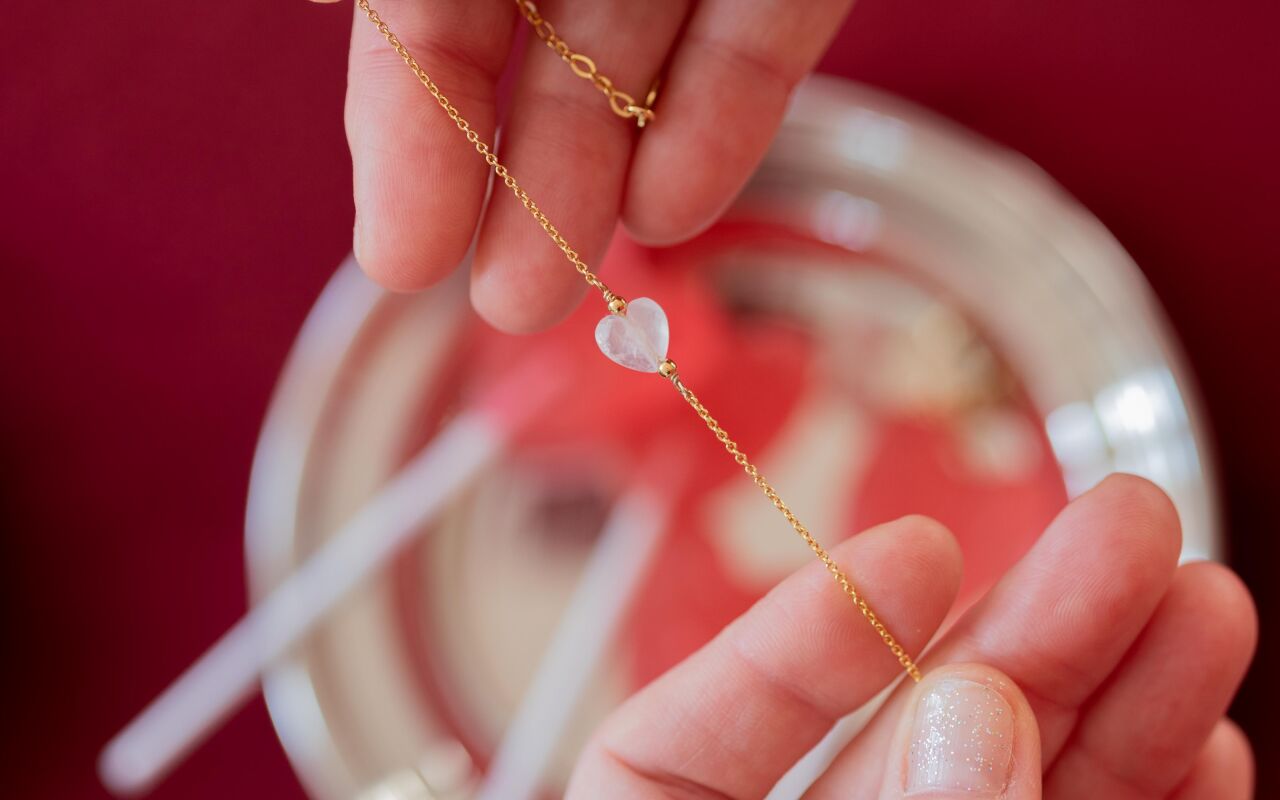 Bransoletka landrynkowe serce - zdjęcie 1