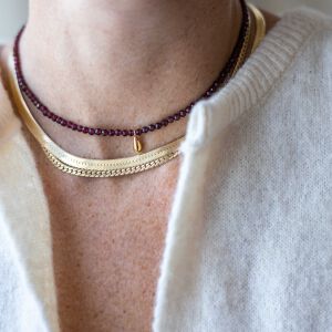 Naszyjnik z granatem i kropelką - zdjęcie 2