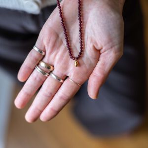 Naszyjnik z granatem i kropelką - zdjęcie 6