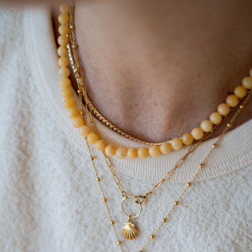 Naszyjnik masełko z kamieni naturalnych