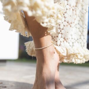 Bransoletka na nogę z pereł - zdjęcie 1