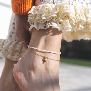 Bransoletka na nogę z pereł - zdjęcie 3