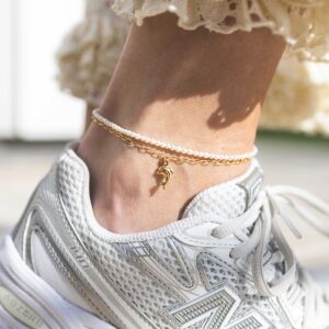 Bransoletka na nogę z pereł