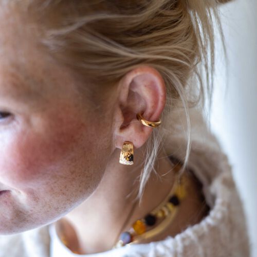 Kolczyki języczki młotkowane