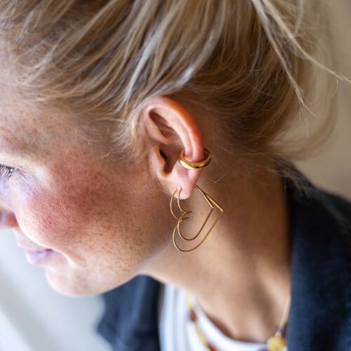 Kolczyki duże serca