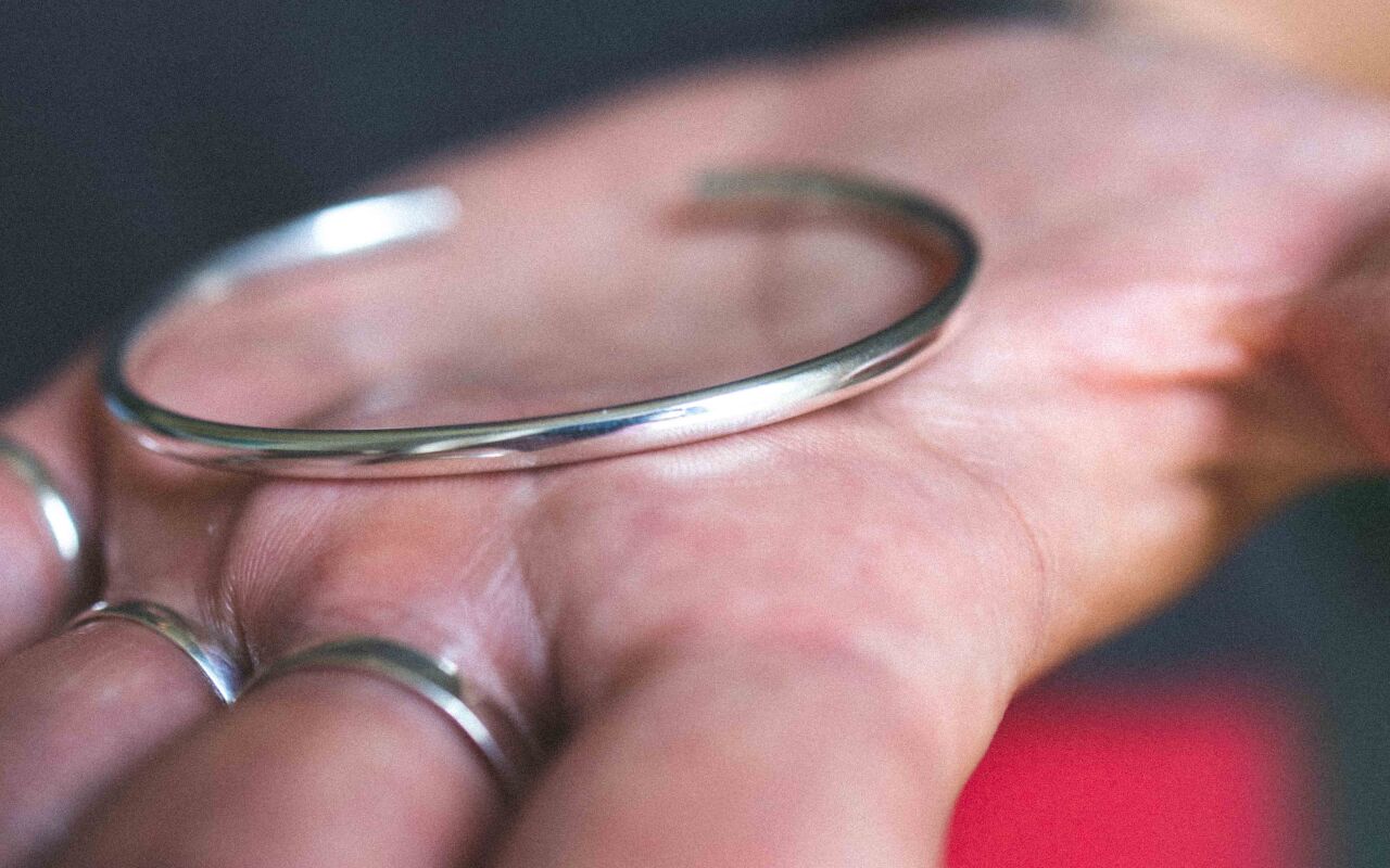 Męska bransoleta owalna gładka - zdjęcie 4